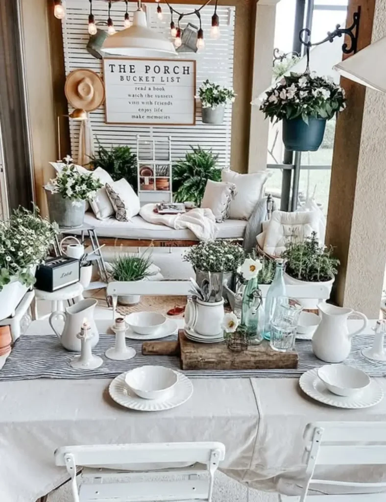 Spring Hosting front porch