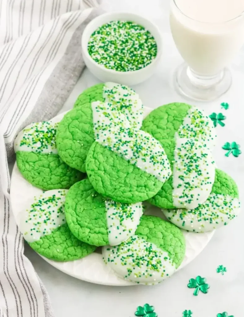 St Patrick’s Day Cake Mix Cookies