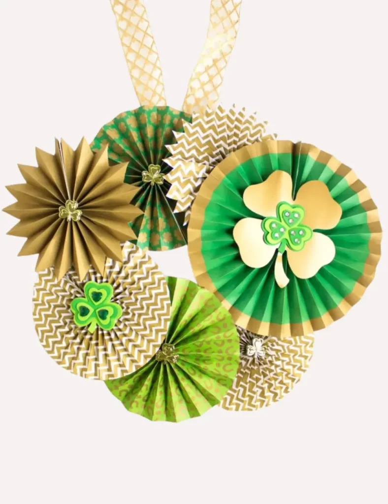 St. Patrick’s Day Paper Fan Wreath