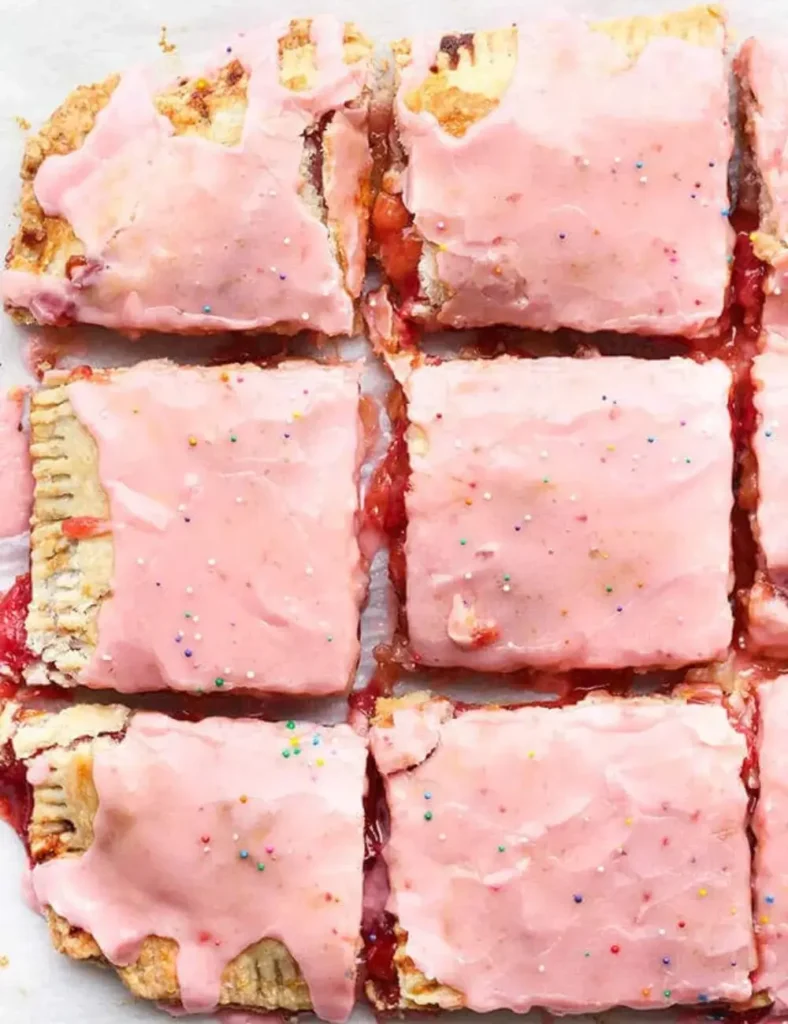 Strawberry Rhubarb Slab Pie. Sheet Pan Desserts