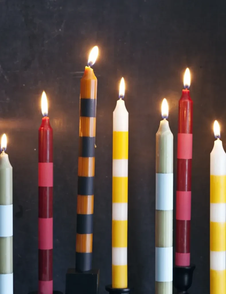 Striped Candlesticks