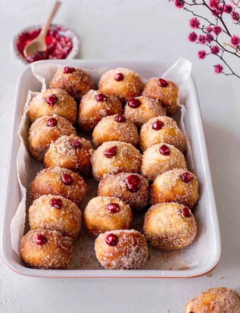 Vegan Air Fryer Donuts with Jam. Vegan Air Fryer Recipes