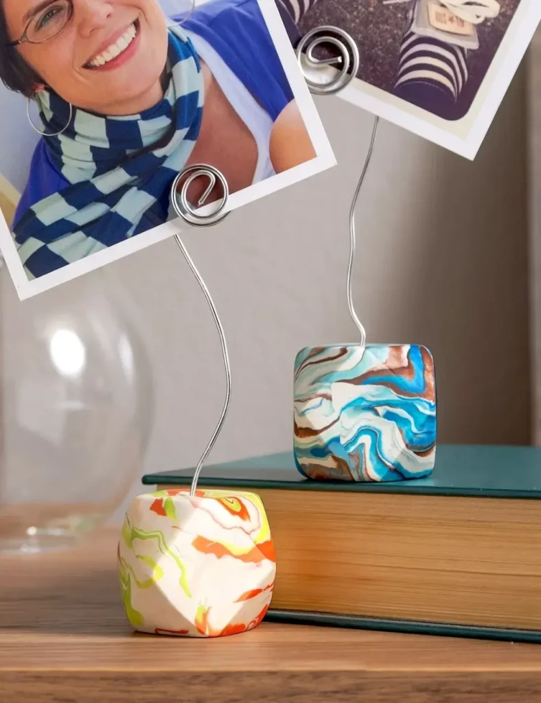 diy clay photo holder