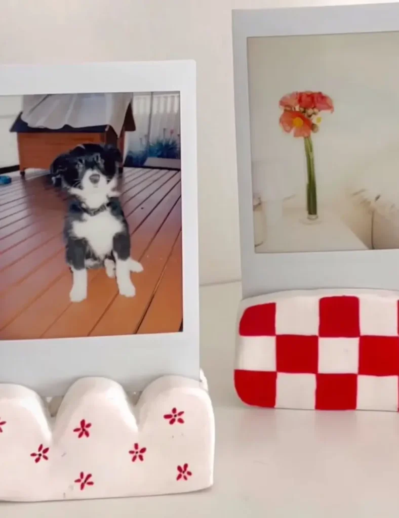 diy clay photo holder