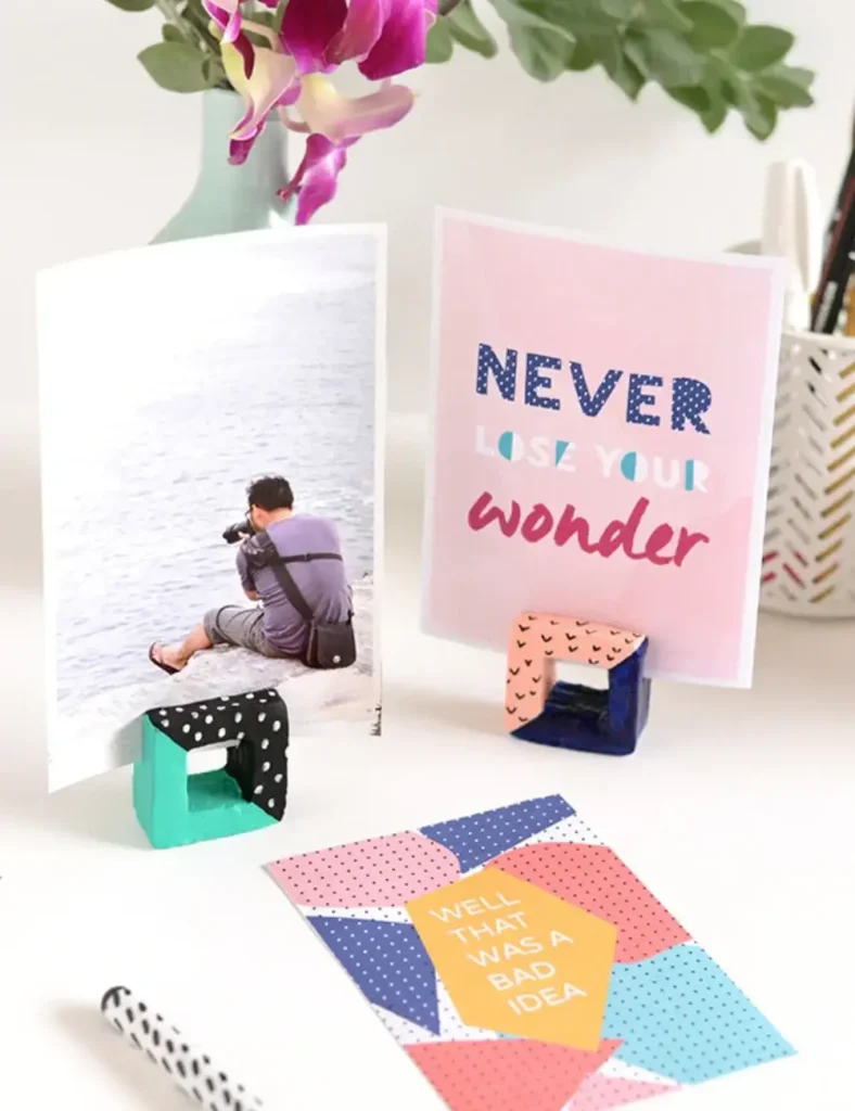 diy clay photo holder