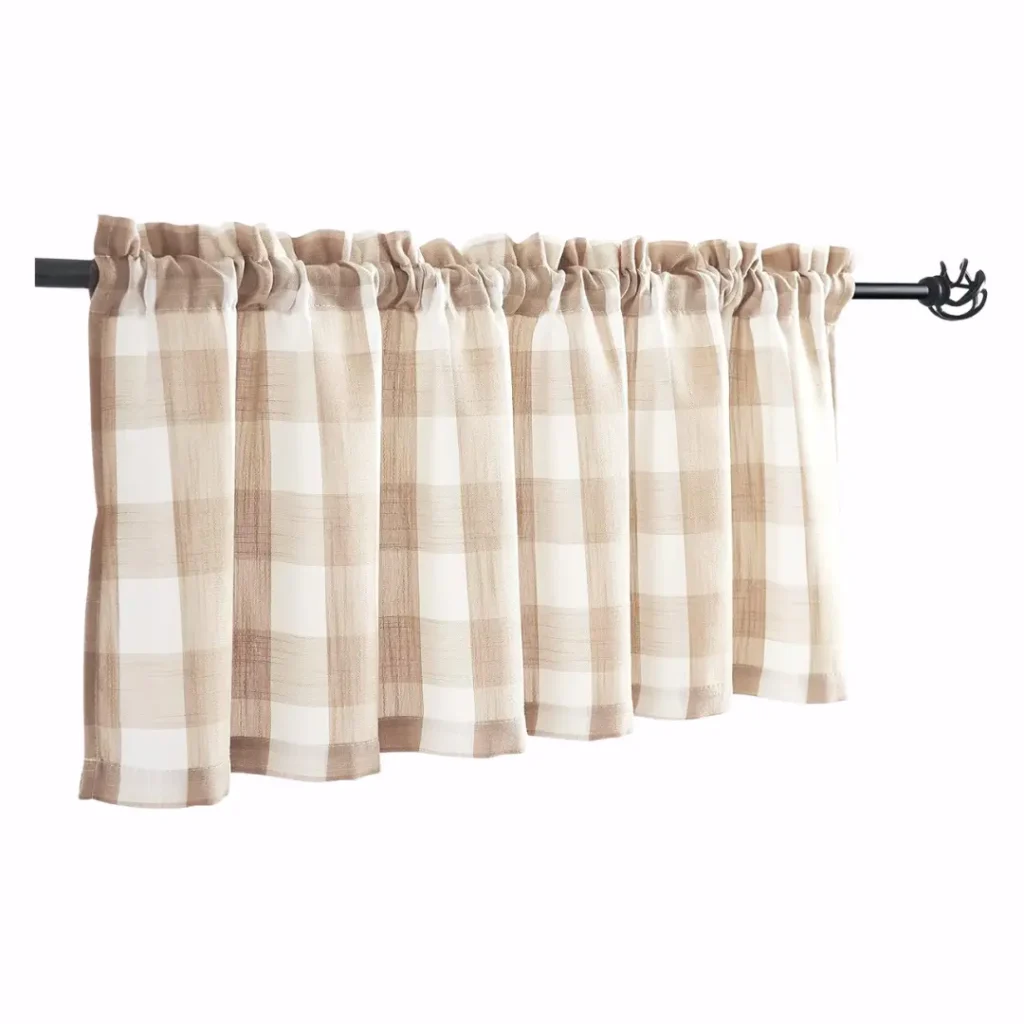 gingham window valance