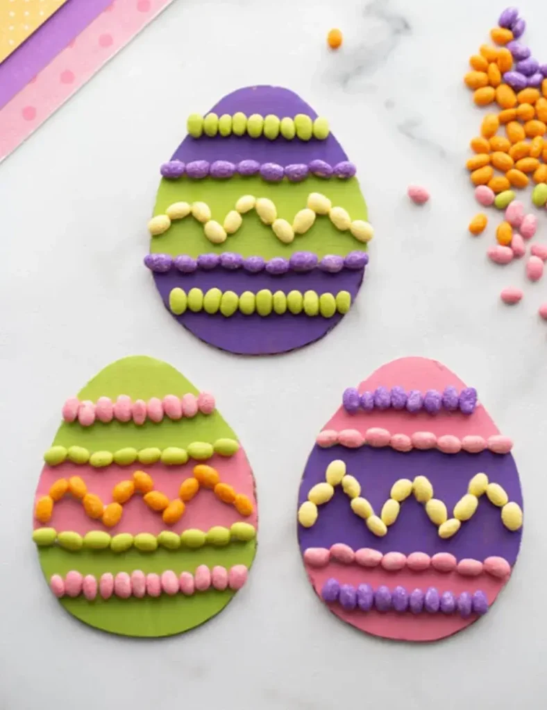 Bean Easter Eggs. DIY Easter Cards