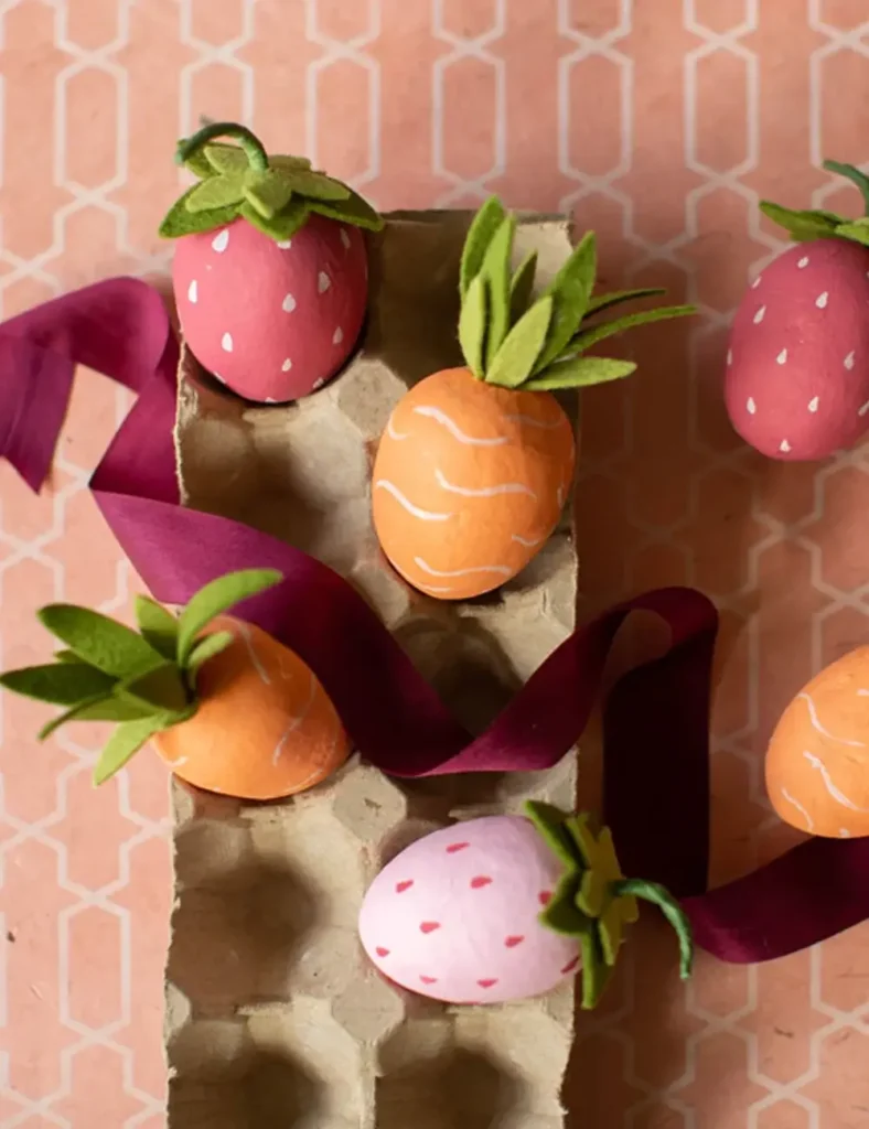 Carrot and Strawberry Easter Eggs