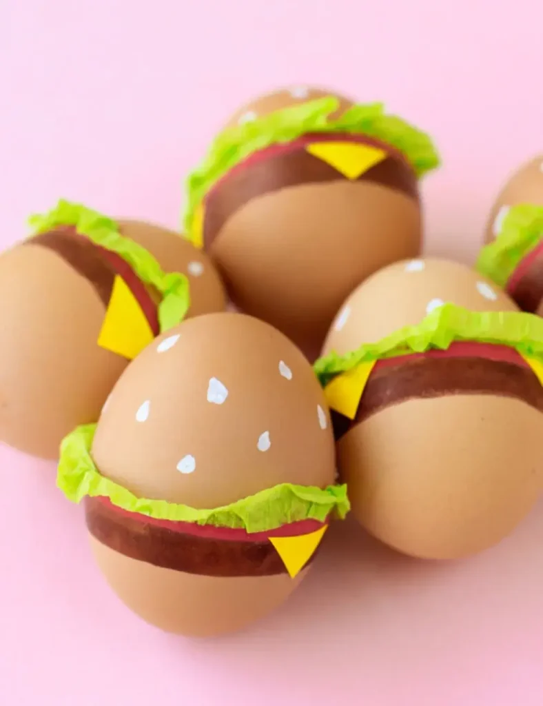 DIY Burger Easter Eggs