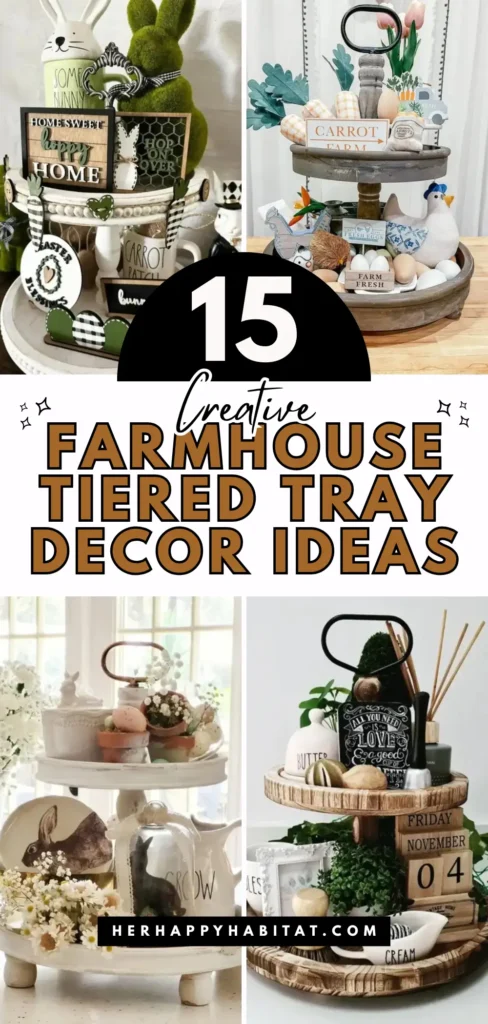 FARMHOUSE TIERED TRAY DECOR IDEAS