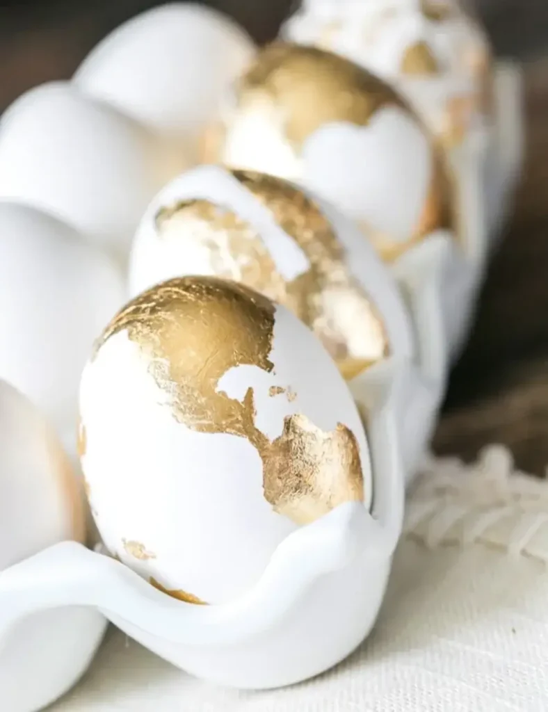 Gold Leaf Easter Eggs