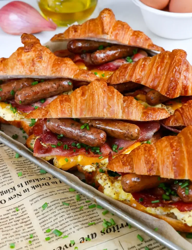 Maple-Dijon Breakfast Croissant Sandwiches