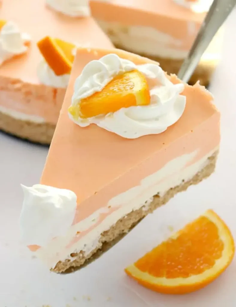 No Bake Orange Creamsicle Cheesecake