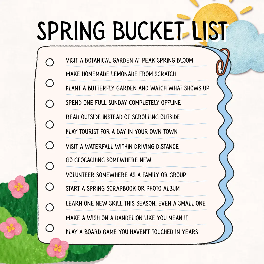 SPRING BUCKET LIST