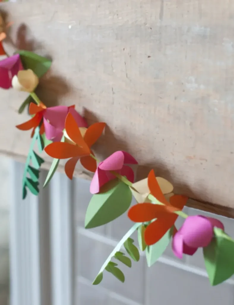 Spring Paper Flower Garland