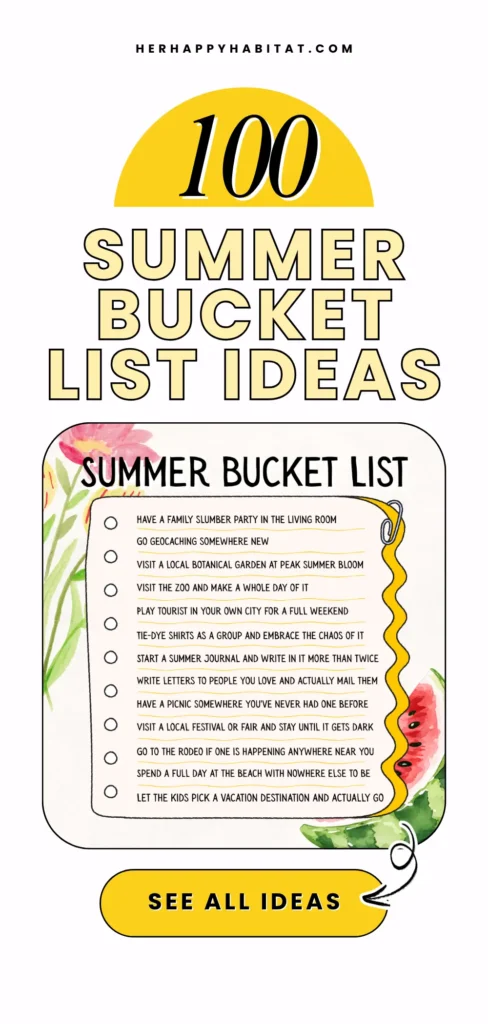 SUMMER BUCKET LIST