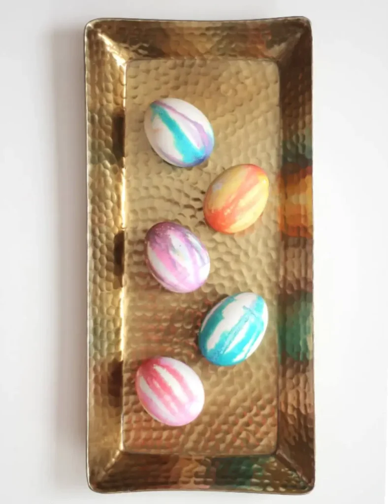 Watercolor Drip Dyed Easter Eggs