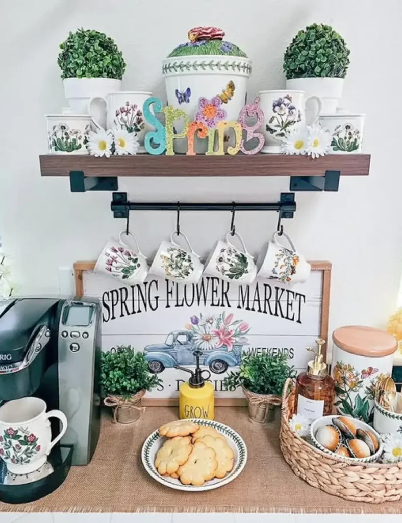spring coffee station ideas