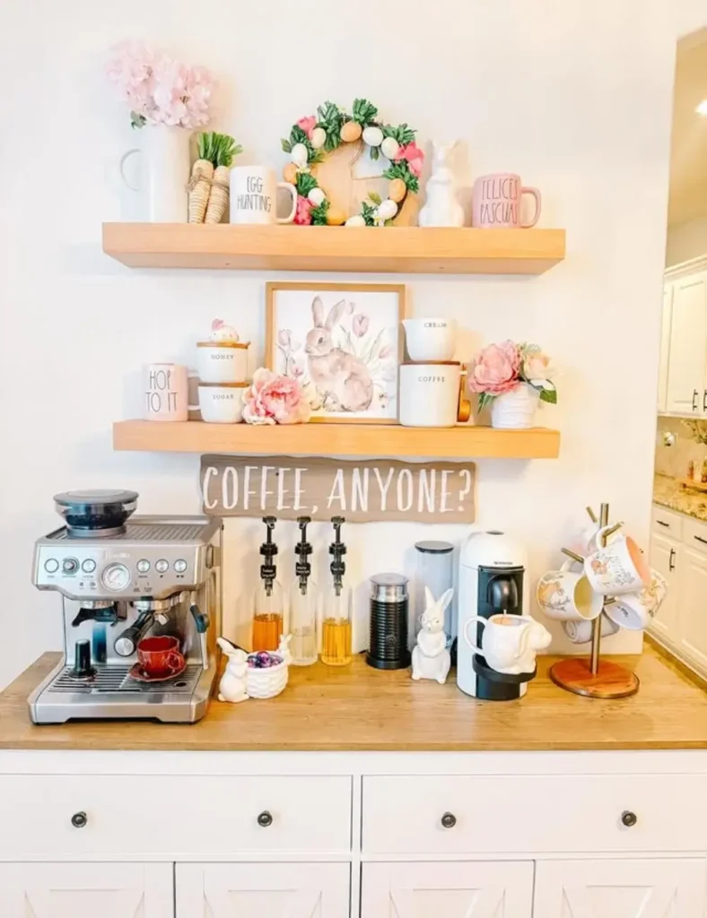 spring coffee station ideas