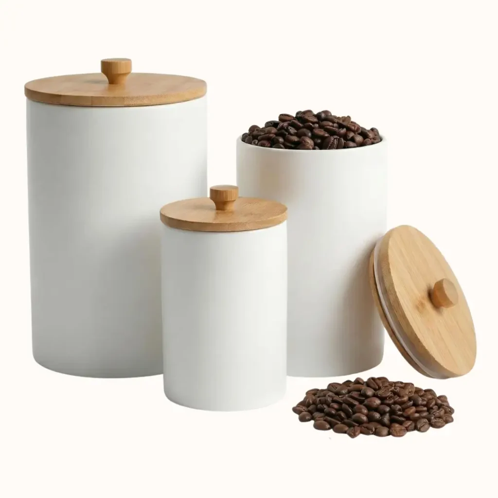 Ceramic Kitchen Canisters for Countertop Set