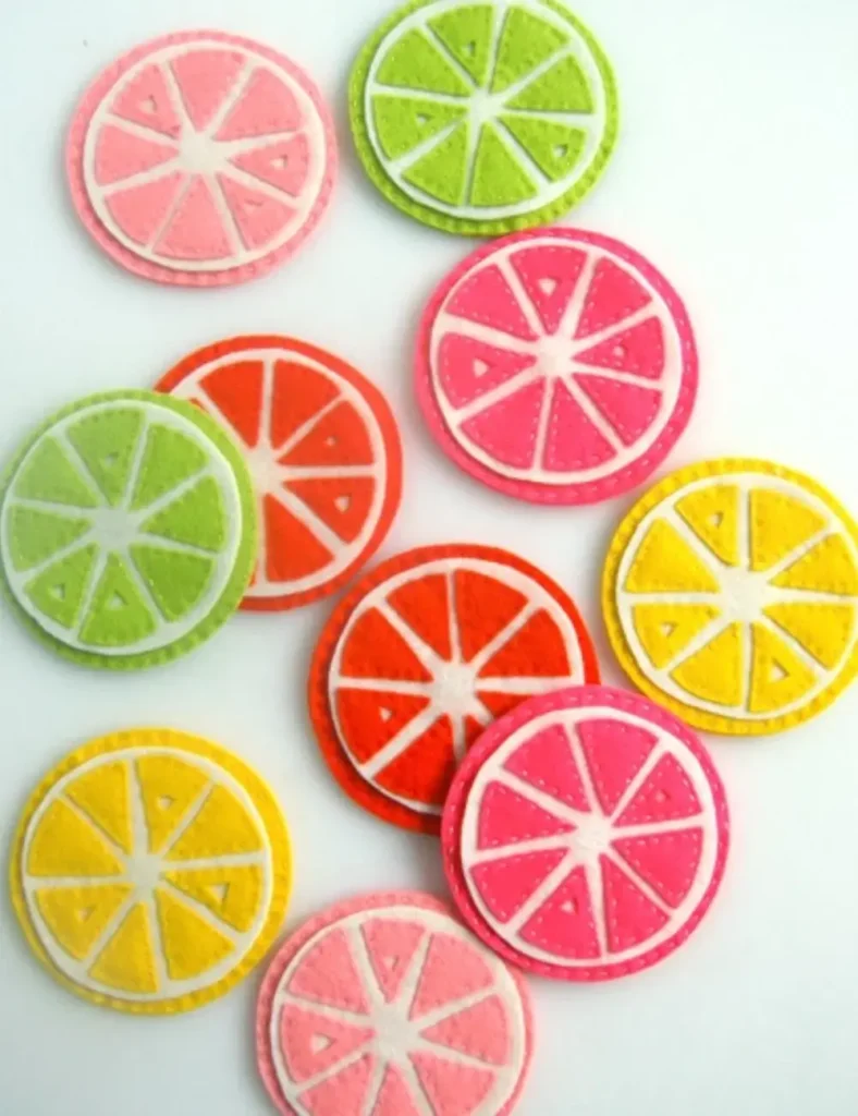 DIY CITRUS FELT COASTERS