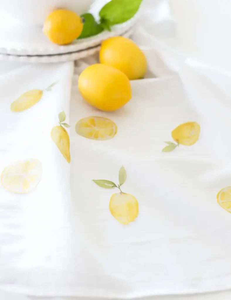 DIY Lemon TEA TOWELS