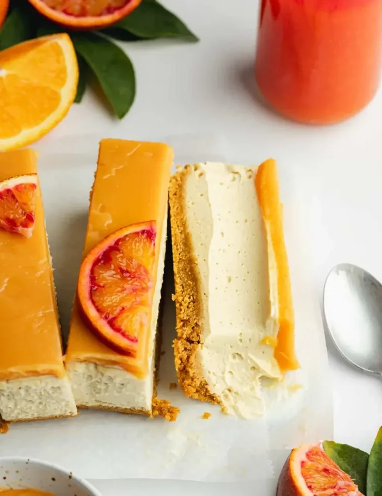 Easy Vegan No Bake Orange Cheesecake
