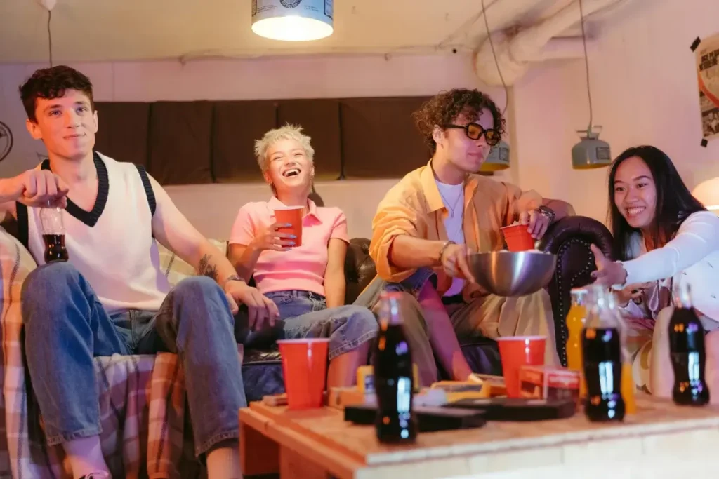 Friends Sitting on the Couch. Summer Bucket List Ideas For Teens