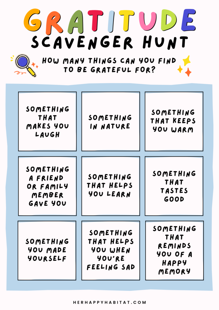 Gratitude Scavenger Hunt