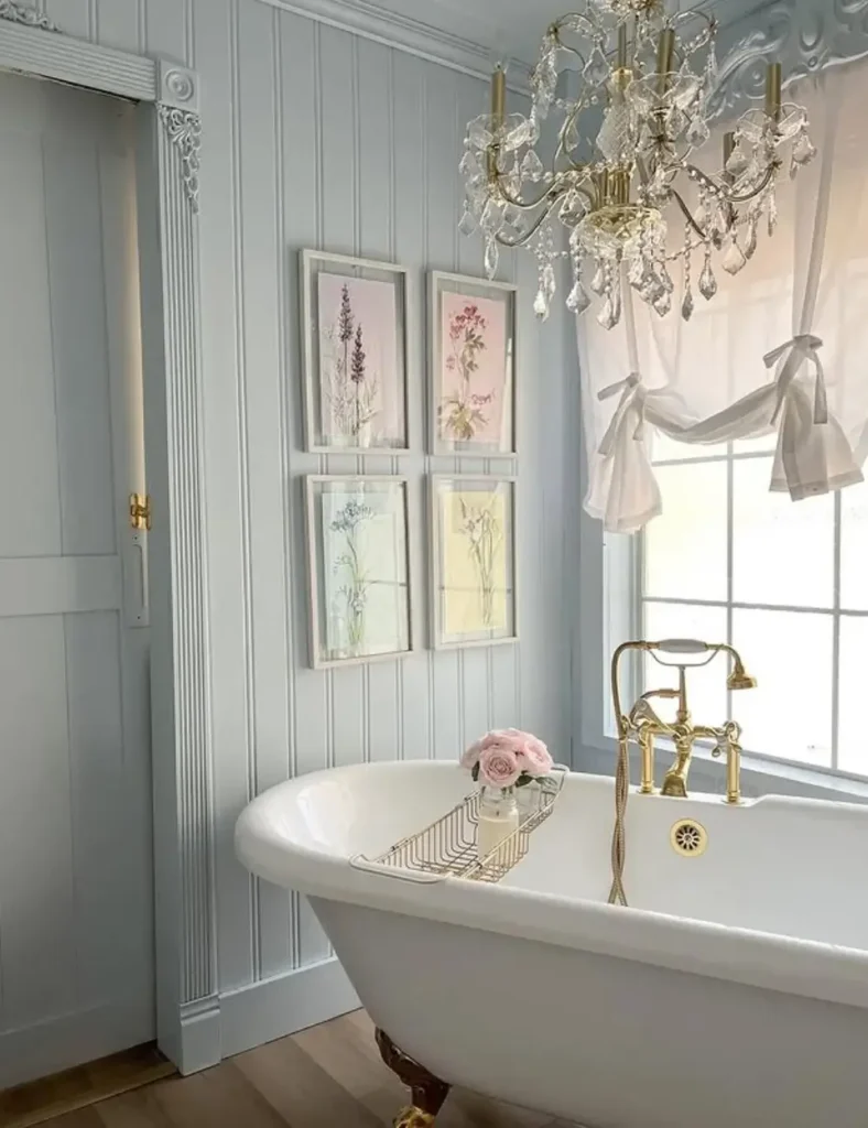Hang a Small Botanical Gallery Wall Above the Tub