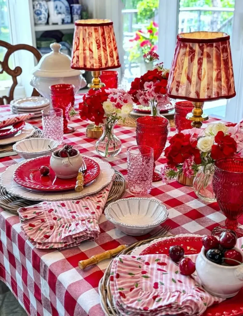 Lean into Red Gingham with Cherry Details