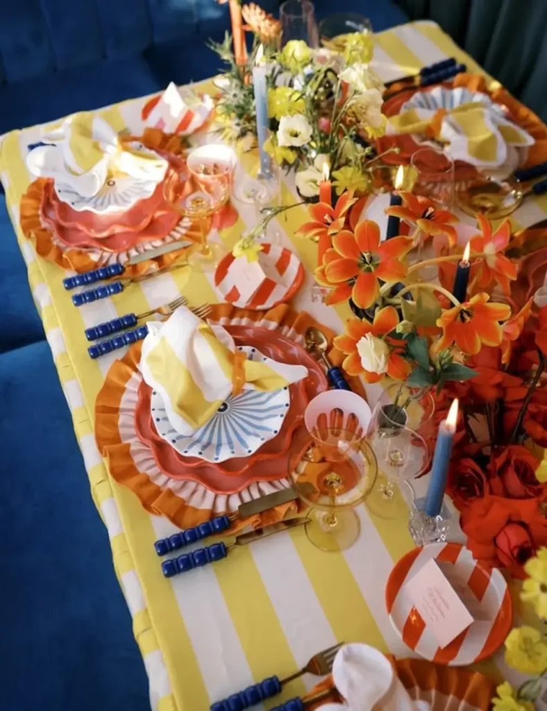 Mix Bold Stripes with Bright Florals