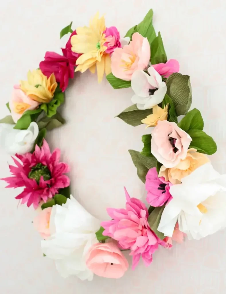 Paper Flower Wreath