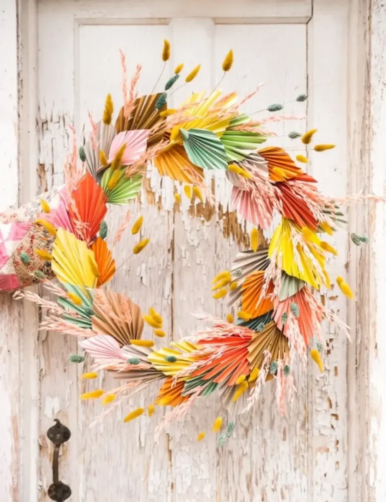 Paper Palm Wreath