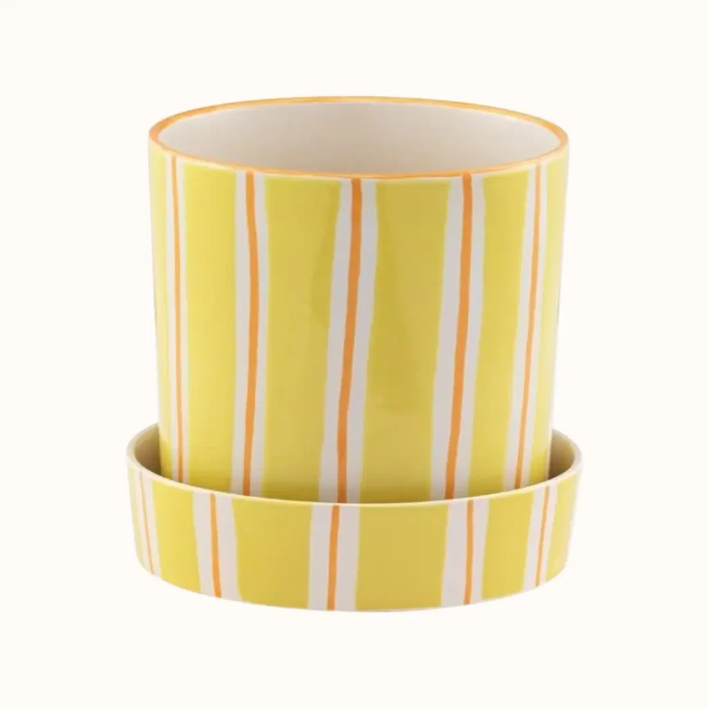 Yellow plant pot