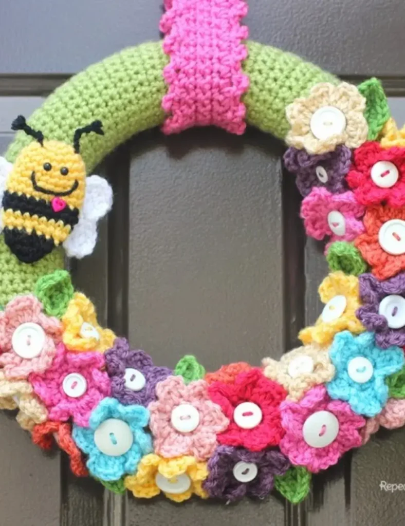 crochet Spring wreath