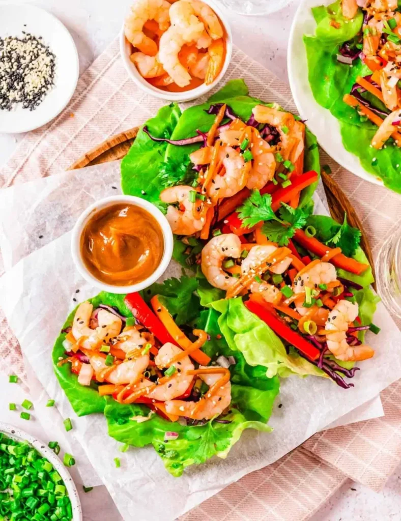 Asian Shrimp Lettuce Wraps