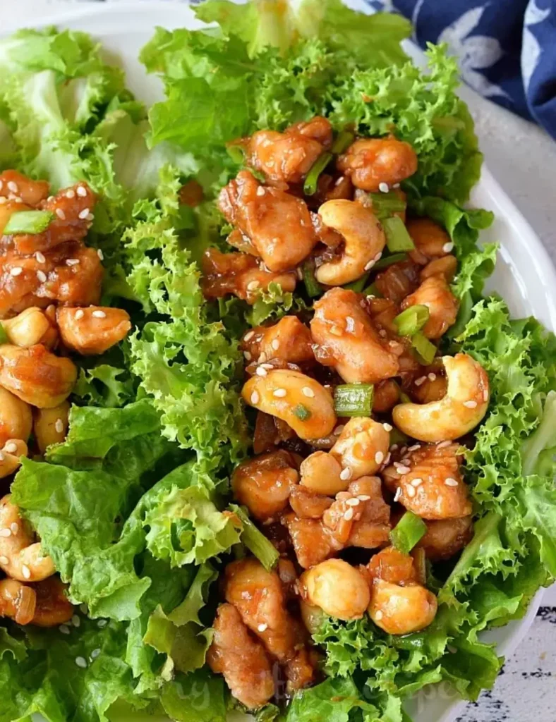 Cashew Chicken Lettuce Wraps