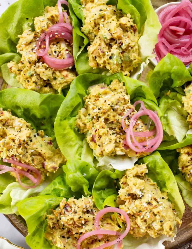 Chickpea Salad Lettuce Wraps