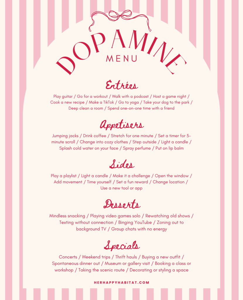 Dopamine menu TikTok trend