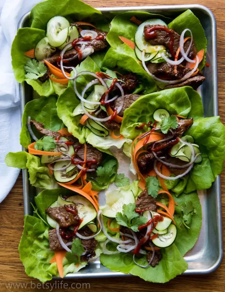 Lettuce Wraps with Spicy Steak