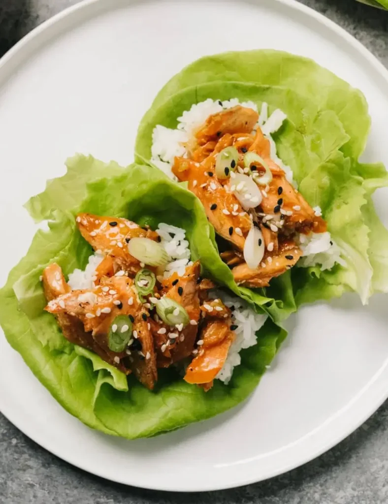 Teriyaki Salmon Lettuce Wraps
