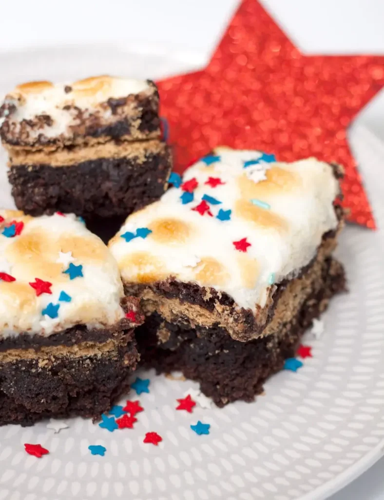 4th of July S’mores Brownie Bars