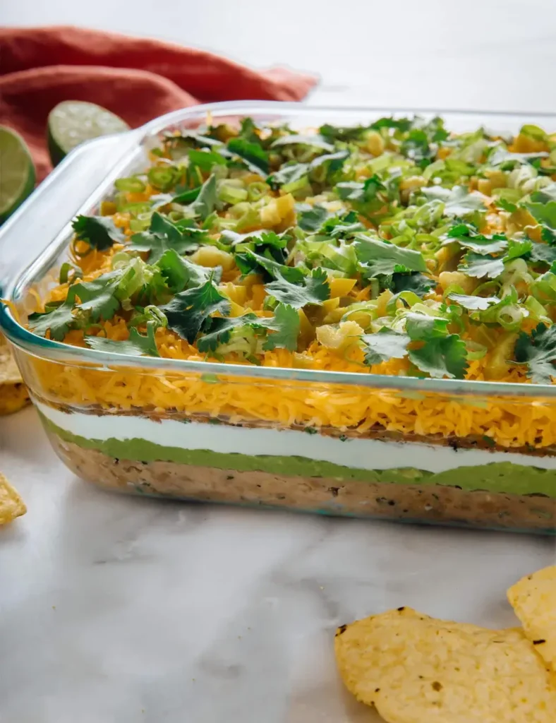 7-Layer Dip. Summer Potluck Recipes