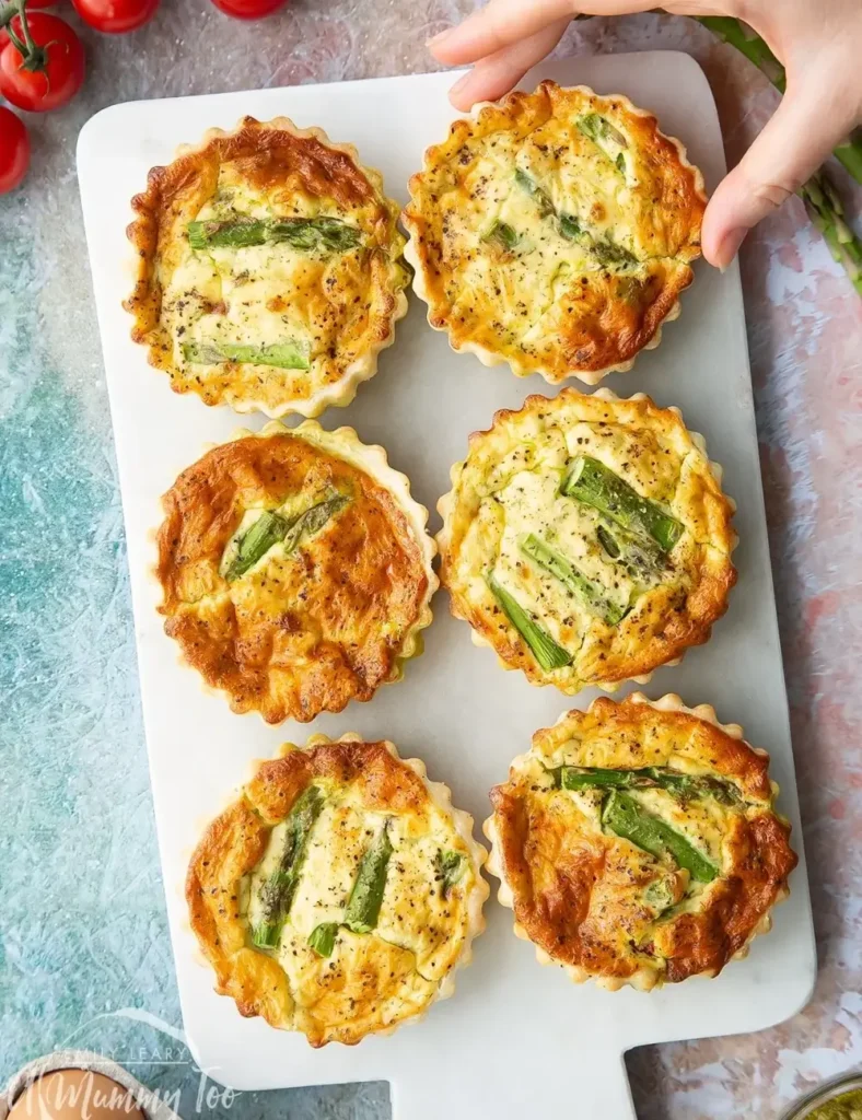 Asparagus tartlets. Summer Potluck Recipes