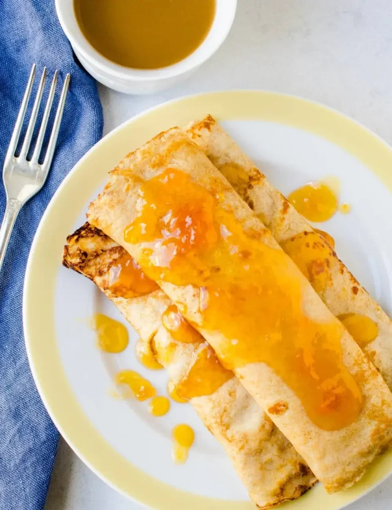 Breakfast Crêpes with Ricotta and Apricot. Apricot Dessert Recipes
