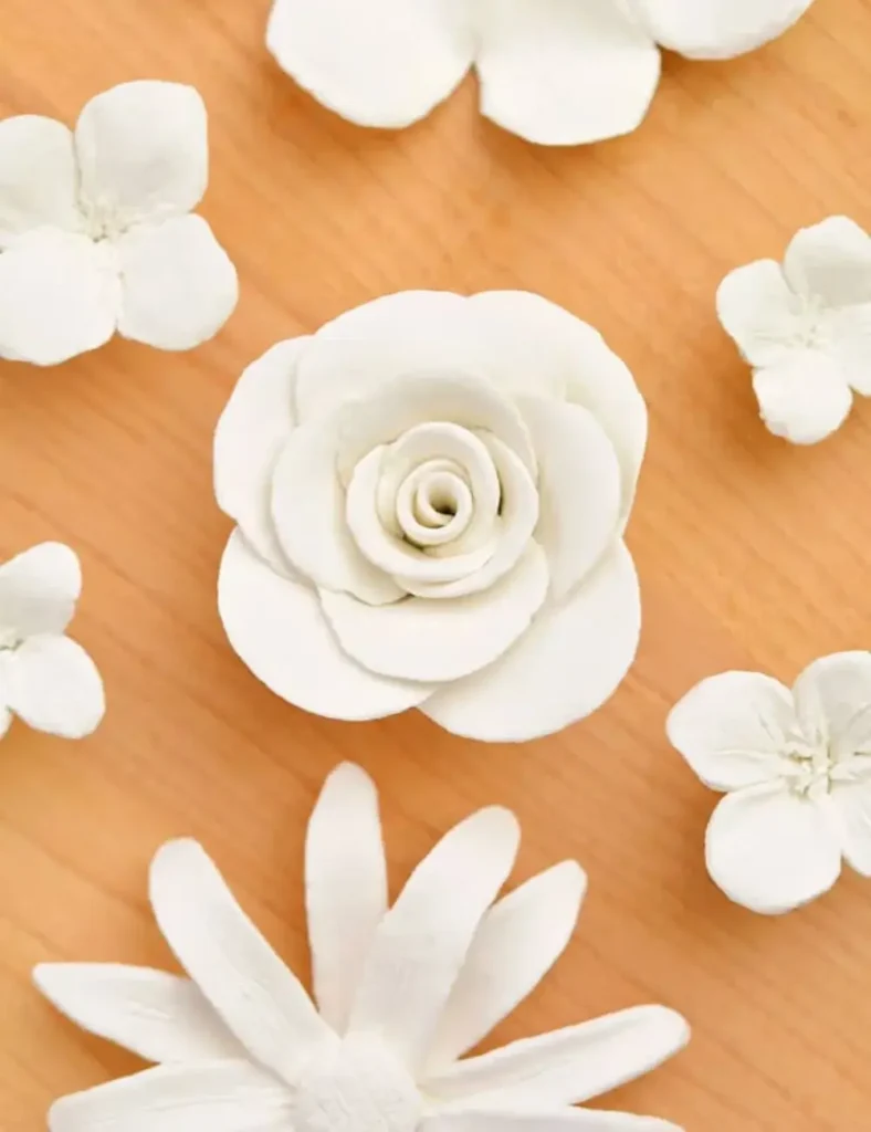 DIY FLOWER AIR DRY CLAY CRAFTS