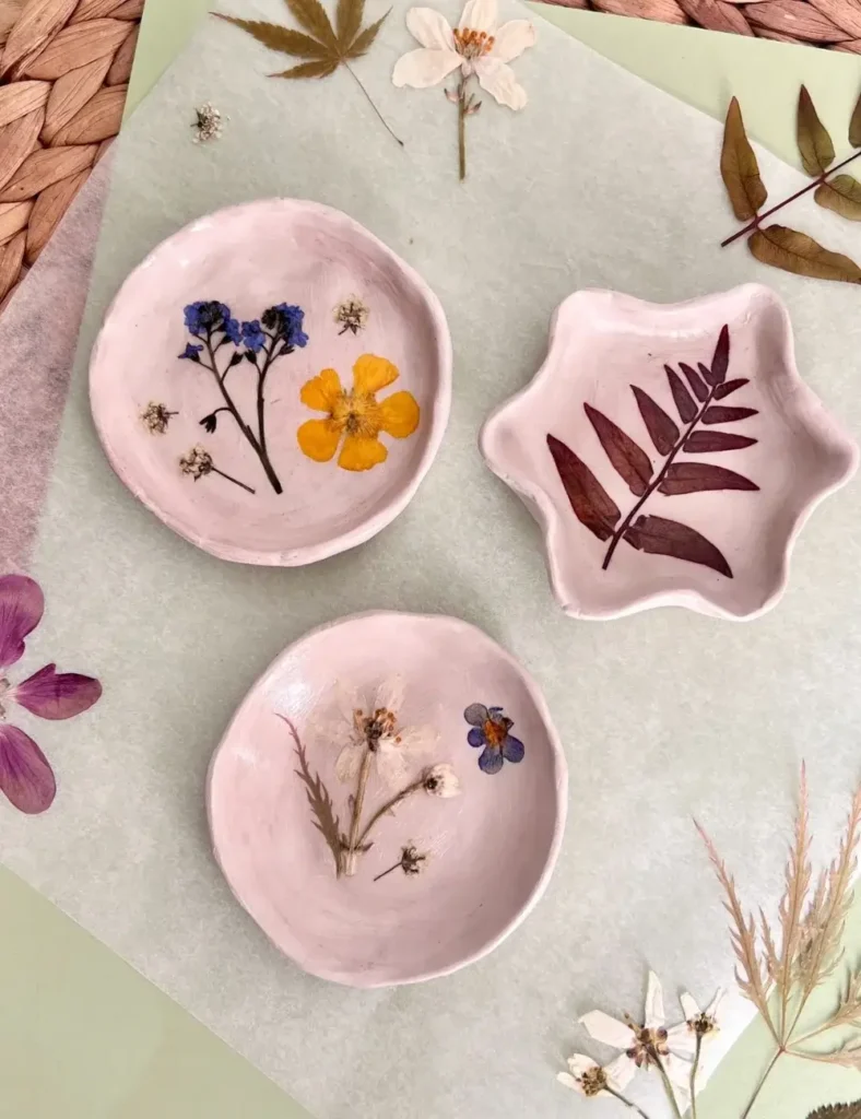 DIY FLOWER AIR DRY CLAY CRAFTS