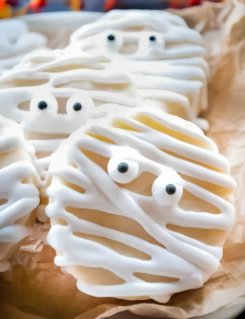Easy Halloween Mummy Treat. Halloween Desserts