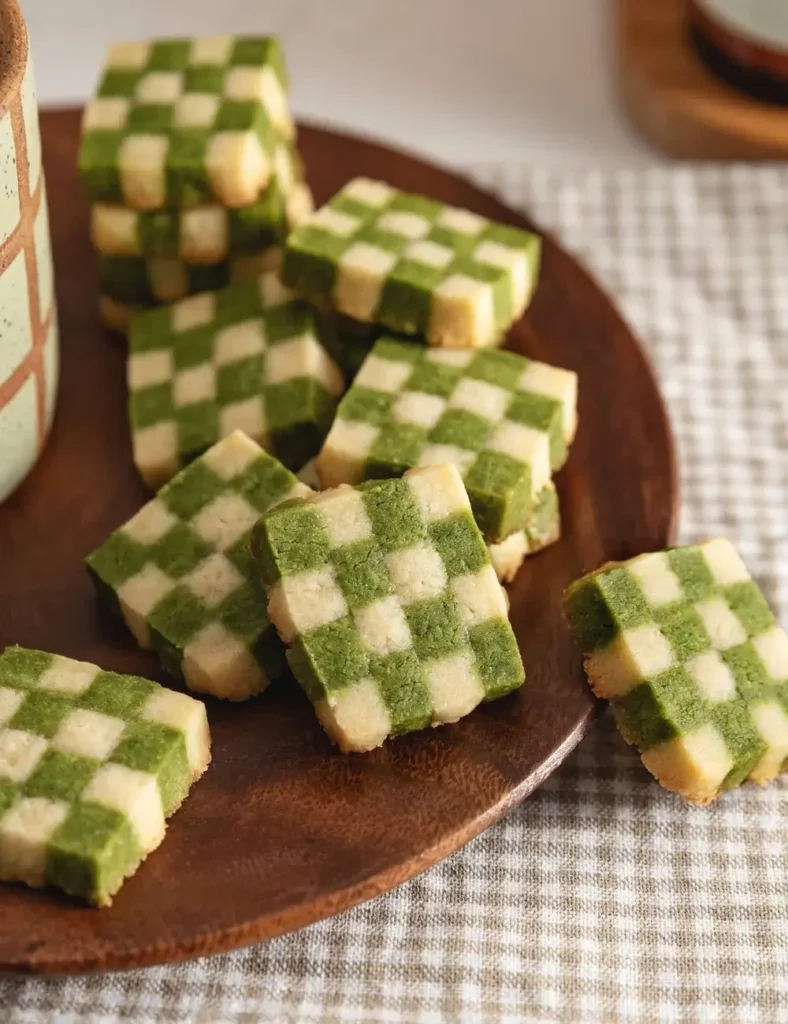 Matcha Checkerboard Cookies
